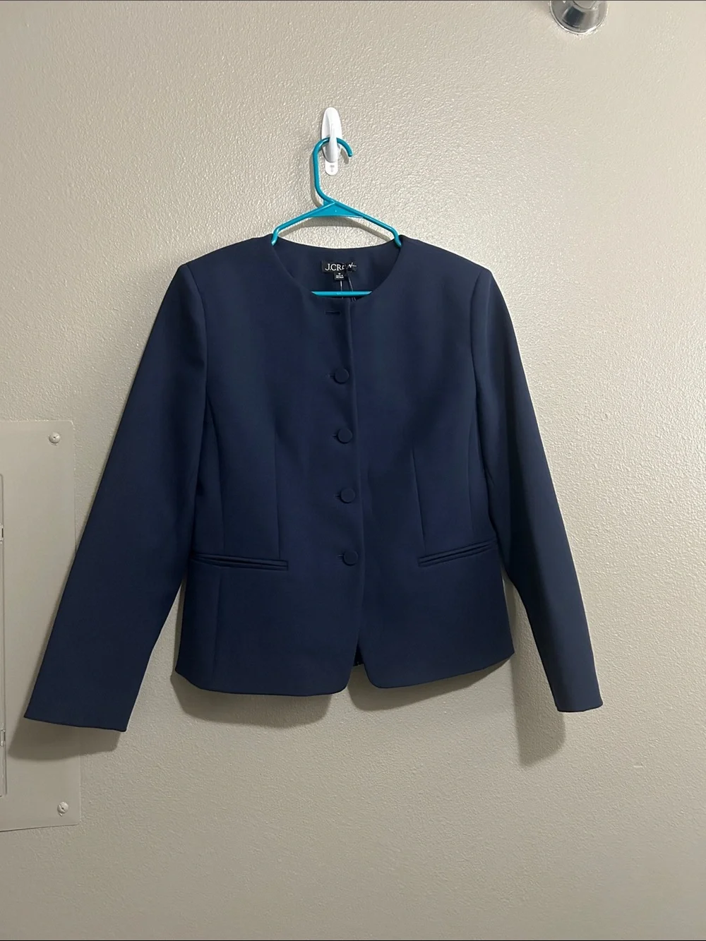 NWT J Crew Cora lady jacket in four-season stretch 12 Navy